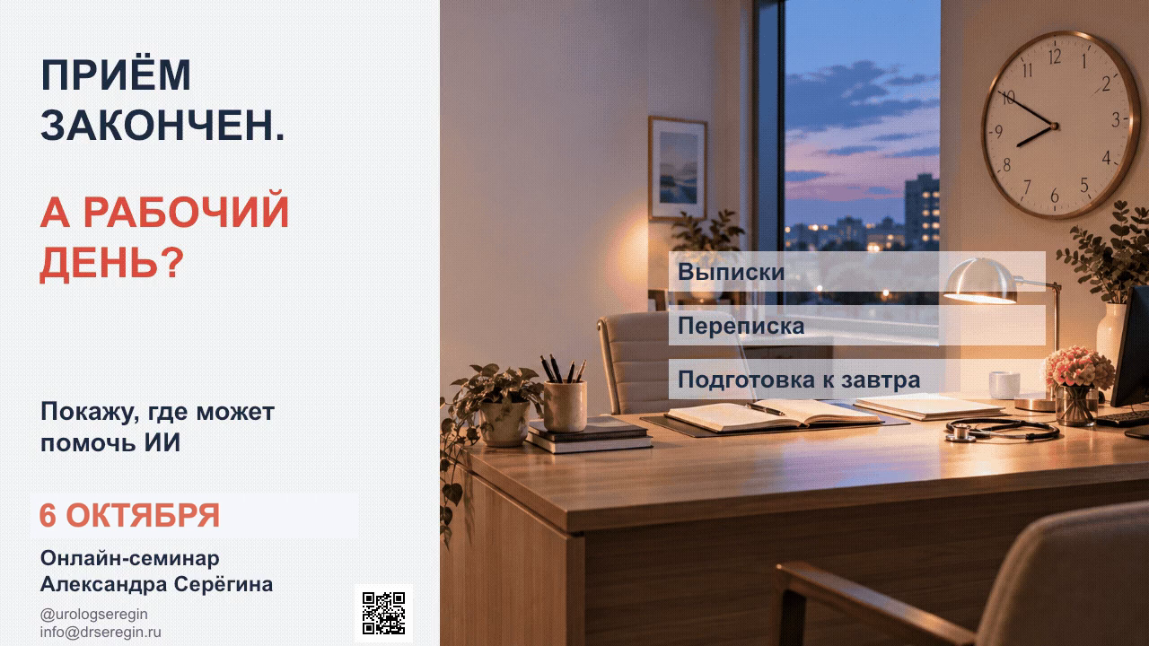 Афиша онлайн-вебинара «Вечер после приёма» 6 октября 2026 года.